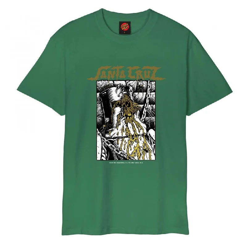 Santa Cruz T-Shirt Pace Dungeon Front - Pine-- Collared Crew Neck Turtle Neck