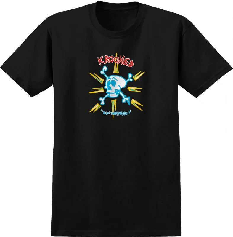 Krooked T-Shirt Style - Black / Multi Color Print-- Nylon Fabric Polyester Fabric Spandex Fabric Krooked T-Shirt Style - Black / Multi Color Print-- Nylon Fabric Polyester Fabric Spandex Fabric