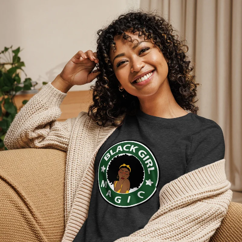 Black Girl Magic Relaxed T-Shirt-- Elegant Classic Vintage