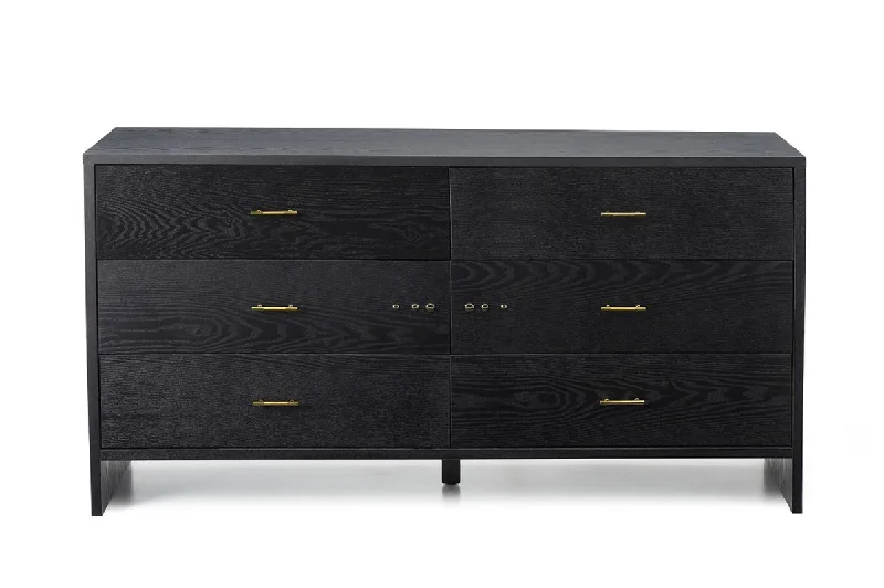 Vig Furniture Modrest Wales Modern Grey Ash Dresser Tunics Party sparkling