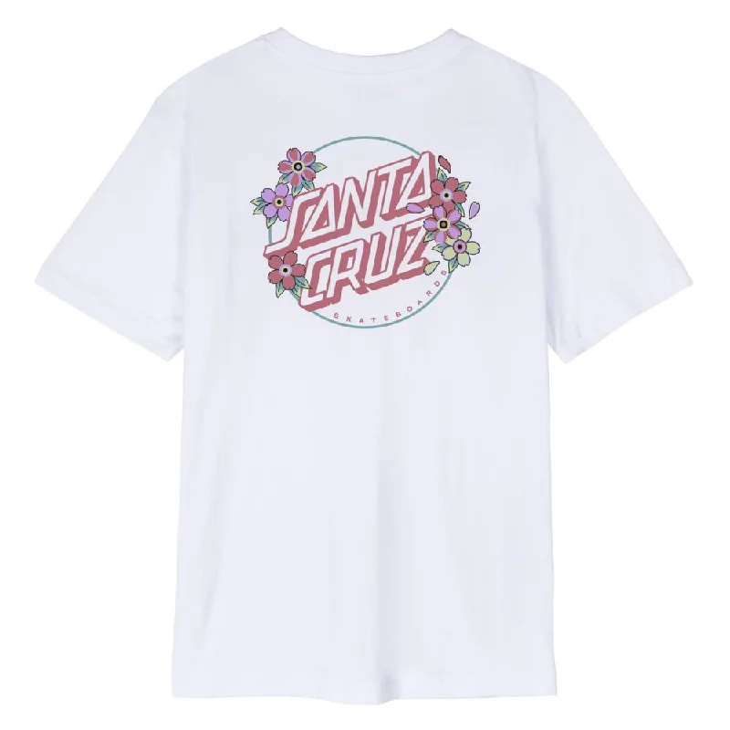 Santa Cruz Women's T-Shirt Blooming Dot T-Shirt - White-- Anti-Pilling Machine Wash Handmade Santa Cruz Women's T-Shirt Blooming Dot T-Shirt - White-- Anti-Pilling Machine Wash Handmade