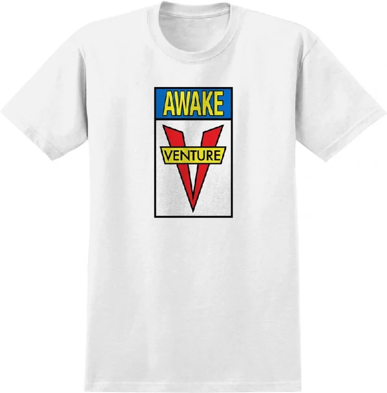 Venture T-Shirt Awake - Blue / Yellow / Red-- Handmade Hand-knitted Hand-woven