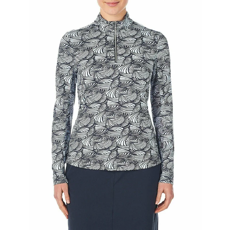 NVO Sports Lizzie 1/4  Zip Womens L/S Sun Shirt-- Modern Contemporary Chic