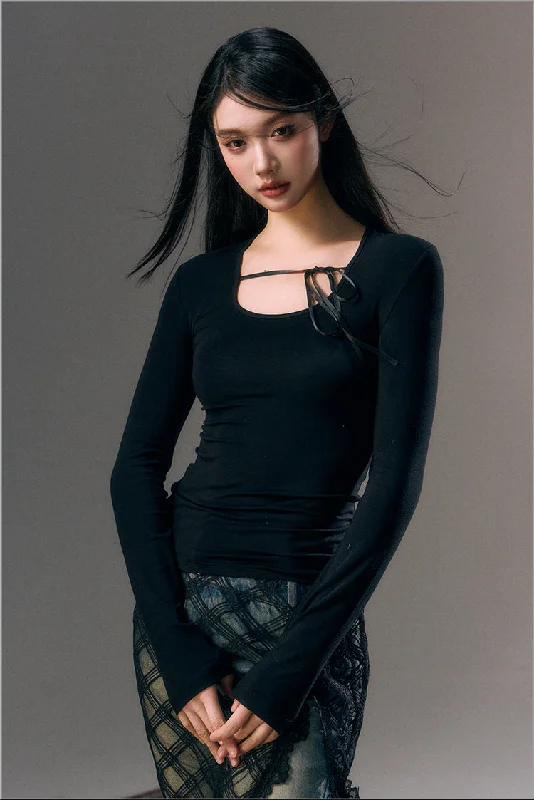 Satin Tie Design Slim Long-sleeved T-shirt AGM0009-- Iron Safe Non-Iron Wrinkle Free Satin Tie Design Slim Long-sleeved T-shirt AGM0009-- Iron Safe Non-Iron Wrinkle Free