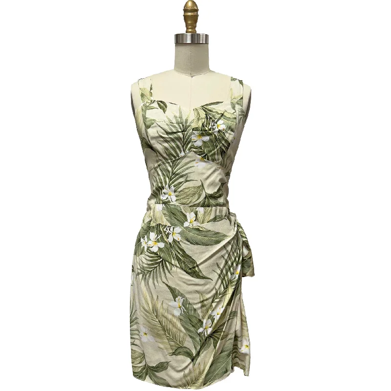 White Ginger Khaki Sarong Dress Tunics Stylish modern