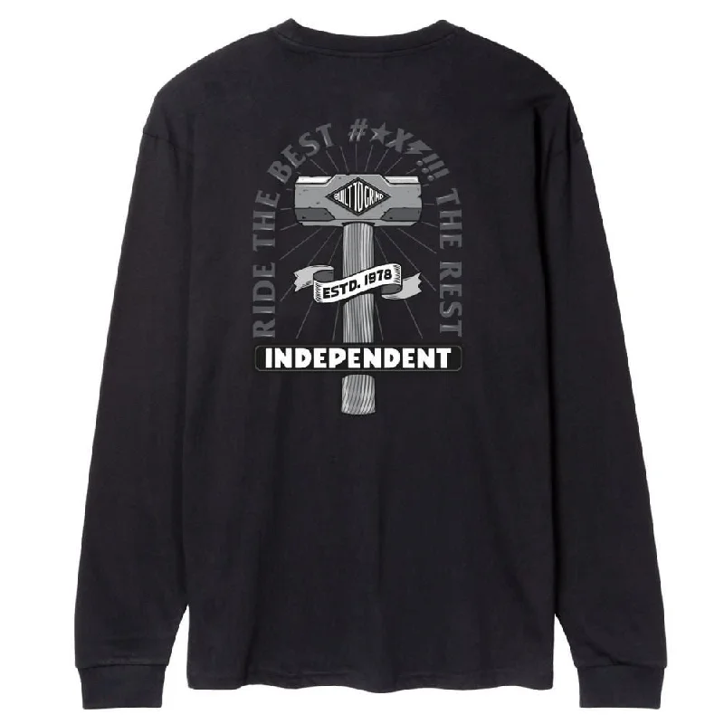Independent L/S T-Shirt RTB Sledge - Black-- Satin Blend Silk Blend Wool Blend