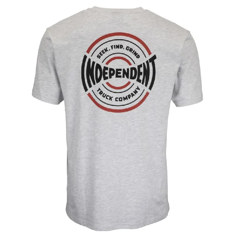 Independent T-Shirt SFG Span T-Shirt - Athletic Heather-- V-Neck T-Shirt Long Sleeve Cotton Independent T-Shirt SFG Span T-Shirt - Athletic Heather-- V-Neck T-Shirt Long Sleeve Cotton