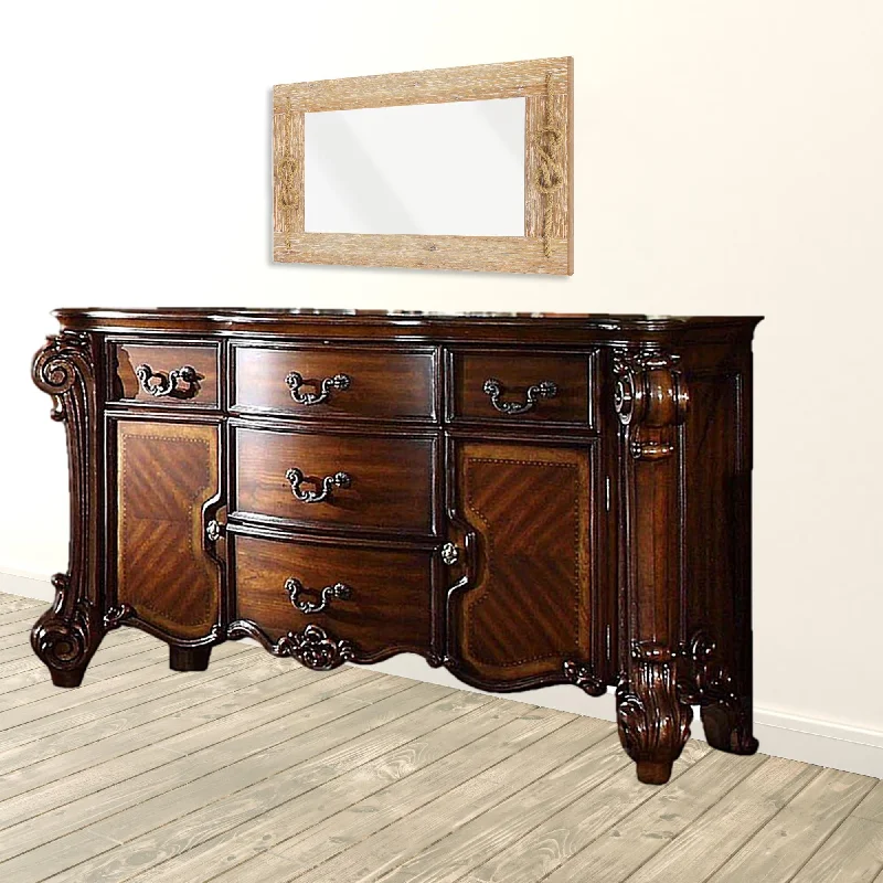 Cherry Wood Dresser By Homeroots - 374249 Tunics Versatile functional