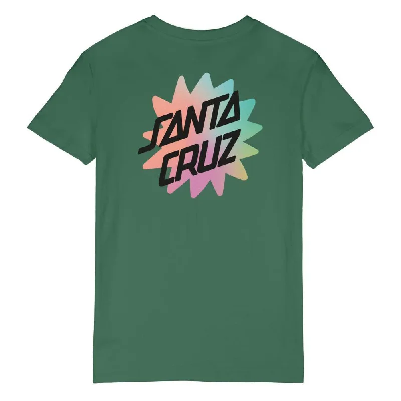 Santa Cruz Womens T-Shirt Digi Dot T-Shirt - Sage-- Print Jacquard Patchwork
