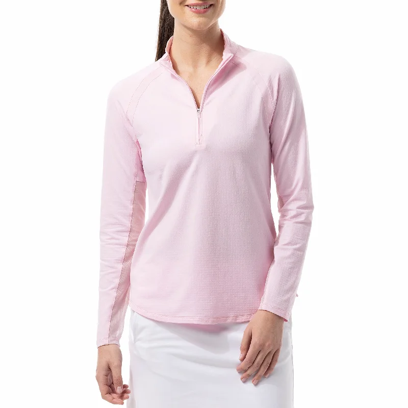 SanSoleil SolTek Raglan Sleeve Mock with Crystal Zipper Womens Sun Shirt-- Notch Collar Peter Pan Collar Cowl Neck SanSoleil SolTek Raglan Sleeve Mock with Crystal Zipper Womens Sun Shirt-- Notch Collar Peter Pan Collar Cowl Neck
