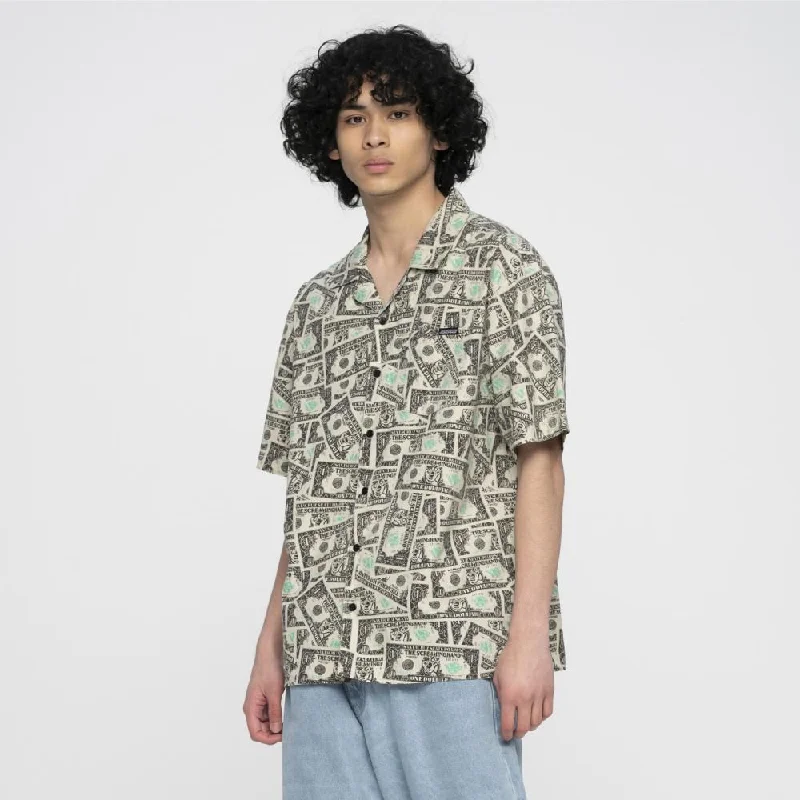 Santa Cruz Shirt Mako Dollar S/S Shirt - Bills-- Zippered Front Buttoned Front Snap Front Santa Cruz Shirt Mako Dollar S/S Shirt - Bills-- Zippered Front Buttoned Front Snap Front