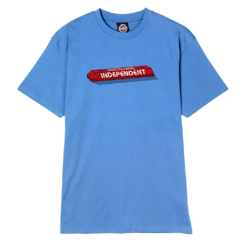 Independent T-Shirt BTG Curb Front - Mineral Blue-- Print Jacquard Patchwork