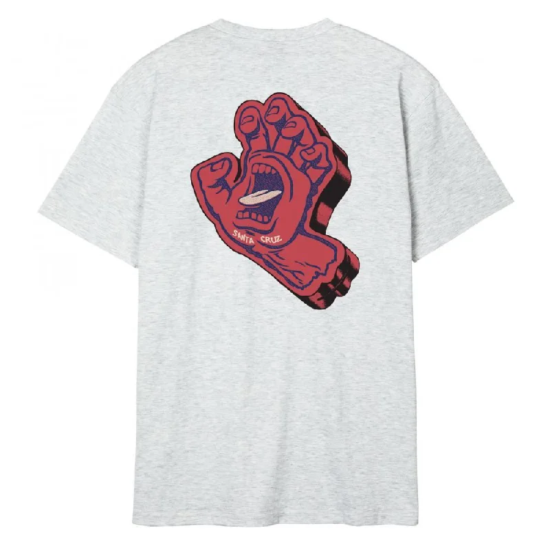 Santa Cruz T-Shirt Screaming Foam Hand - Athletic Heather-- Houndstooth Herringbone Solid Santa Cruz T-Shirt Screaming Foam Hand - Athletic Heather-- Houndstooth Herringbone Solid