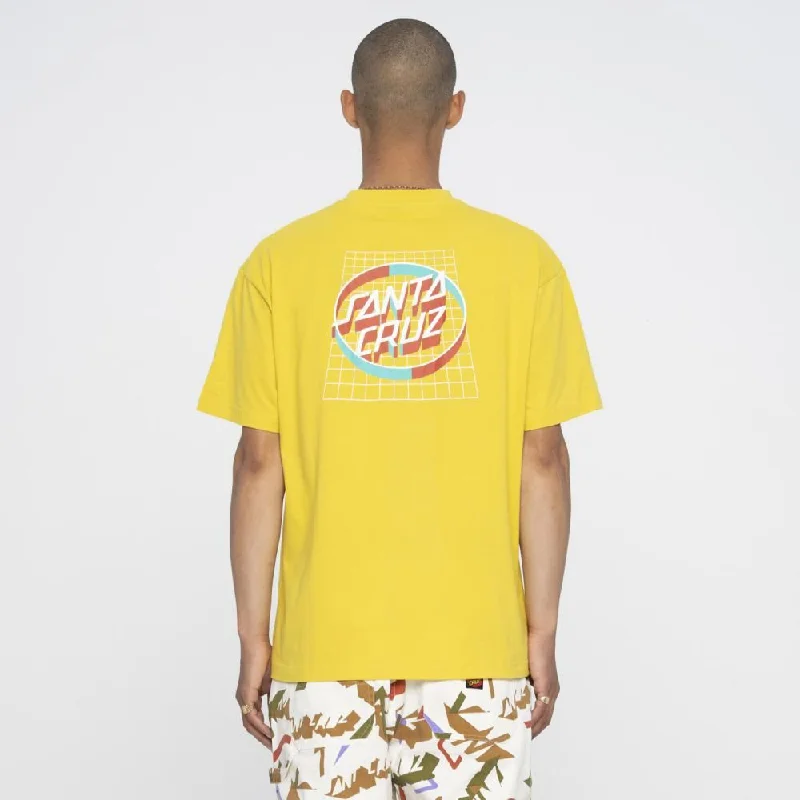 Santa Cruz T-Shirt Realm Dot T-Shirt - Gold-- Seamless Knitted Crochet