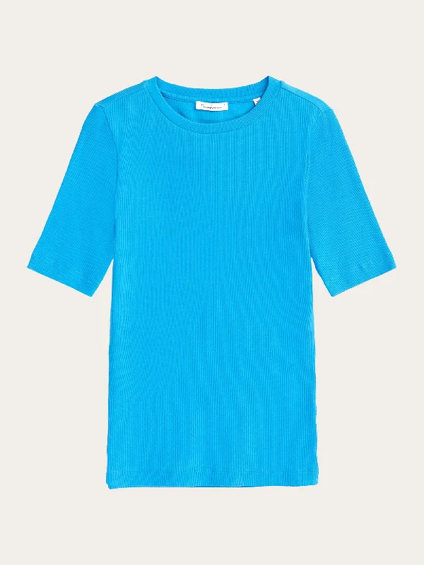 Rib t-shirt - Malibu Blue-- Oversized T-Shirt Spandex breathable
