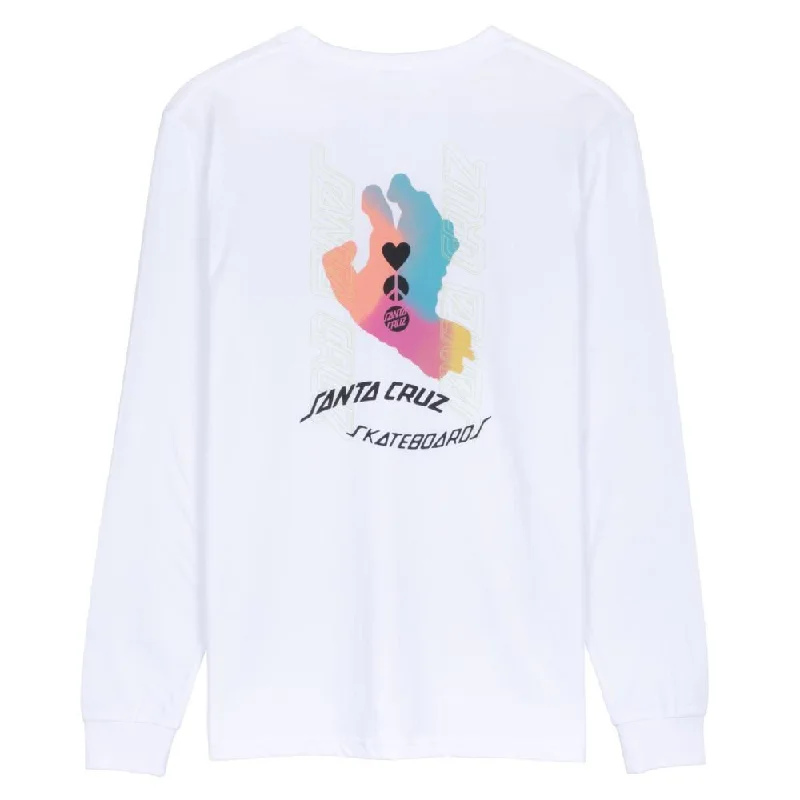Santa Cruz Womens L/S T-Shirt Digi Hand L/S T-Shirt - White-- Welt Pockets Slit Pockets Flap Pockets Santa Cruz Womens L/S T-Shirt Digi Hand L/S T-Shirt - White-- Welt Pockets Slit Pockets Flap Pockets