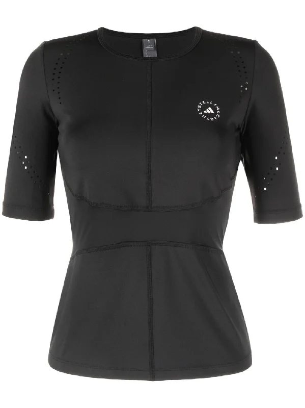 by Stella McCartney TruePurpose logo-print training T-shirt-- Welt Pockets Slit Pockets by Stella McCartney TruePurpose logo-print training T-shirt-- Welt Pockets Slit Pockets