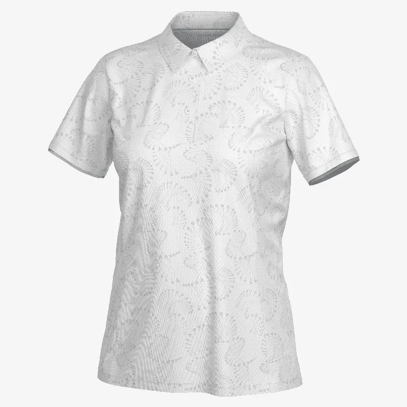 Mandy - Breathable short sleeve golf shirt-- Plaid T-Shirt Polka Dot Checkered