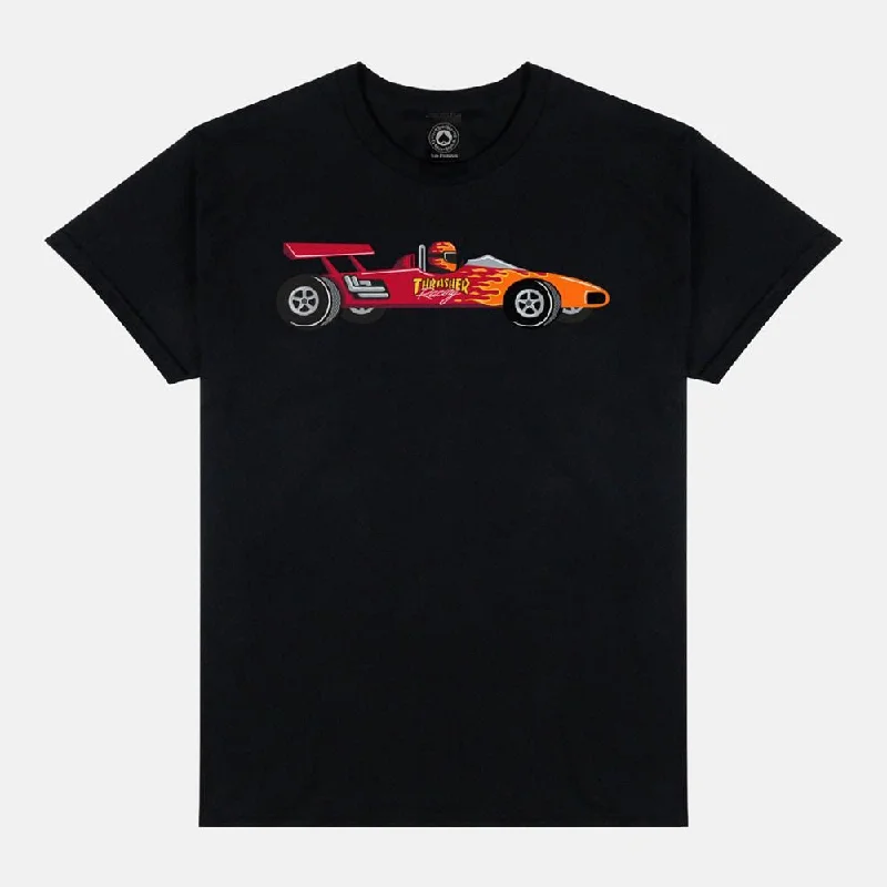 Thrasher T-Shirt Racecar - Black-- Polka Dot Checkered Tartan