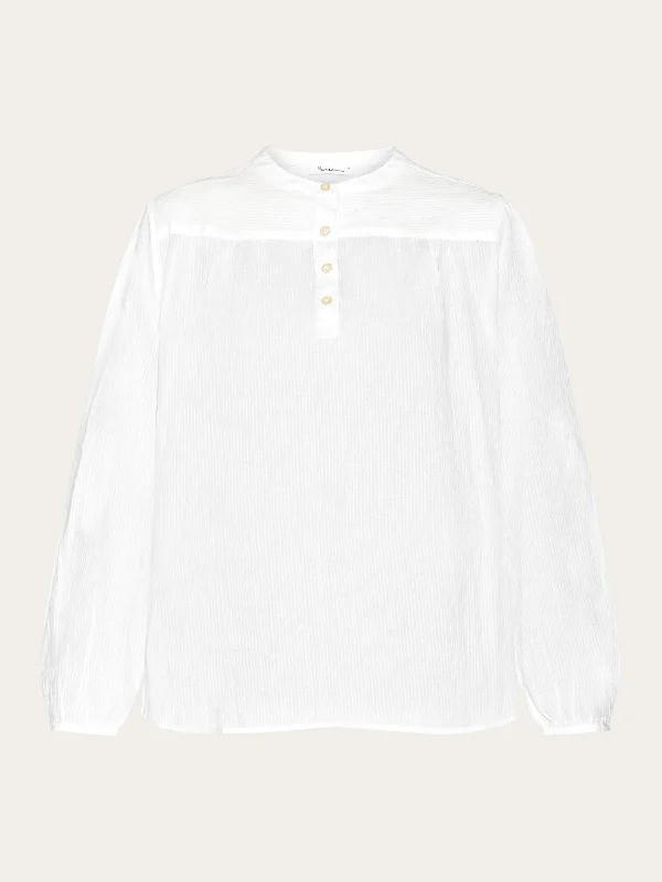 A-shape stripe structure shirt - GOTS/Vegan - Egret-- Machine Wash Dry Clean Hand Wash A-shape stripe structure shirt - GOTS/Vegan - Egret-- Machine Wash Dry Clean Hand Wash