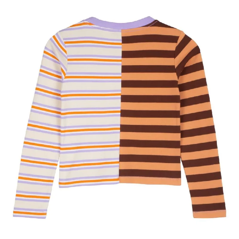Santa Cruz Womens Custom Top Split Stripe L/S T-Shirt - Sepia Stripe-- Houndstooth Herringbone Solid Santa Cruz Womens Custom Top Split Stripe L/S T-Shirt - Sepia Stripe-- Houndstooth Herringbone Solid