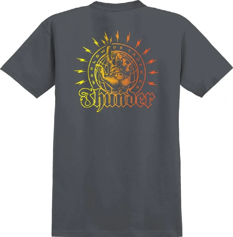 Thunder T-Shirt Electric Eye - Charcoal / Orange Fade-- Lace Blend Ribbed Blend Corduroy Blend Thunder T-Shirt Electric Eye - Charcoal / Orange Fade-- Lace Blend Ribbed Blend Corduroy Blend