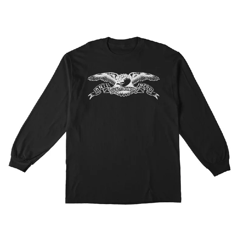 Anti Hero L/S T-Shirt Basic Eagle - Black / White-- Anti-Shrink Durable Soft