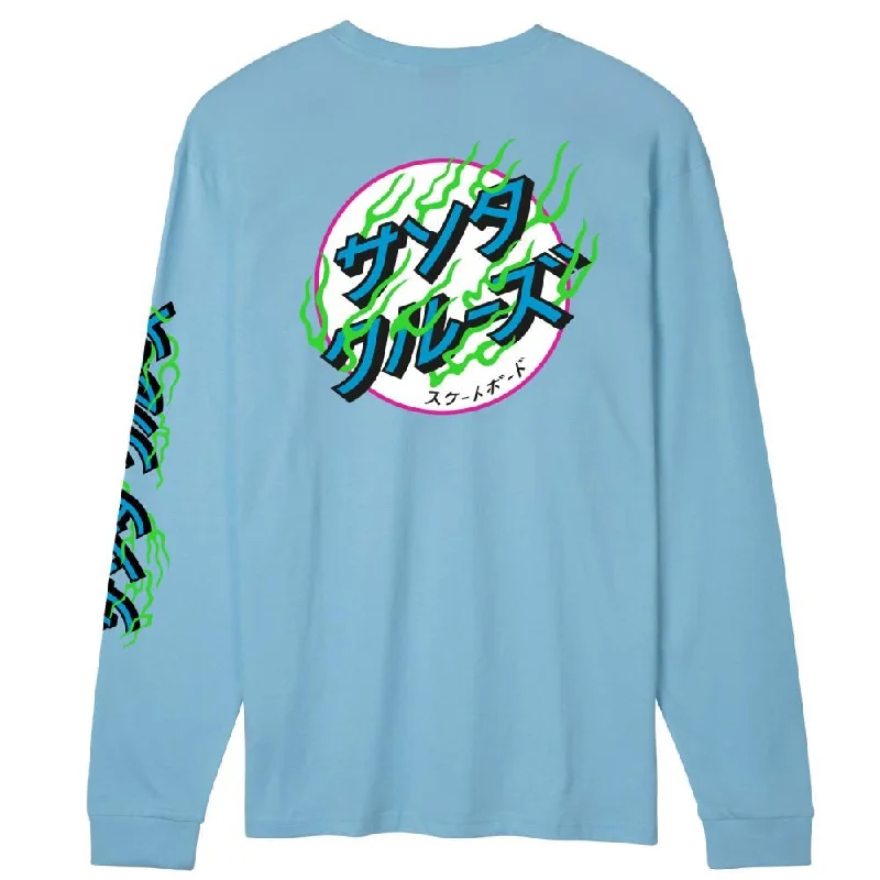 Santa Cruz Longsleeve T-Shirt Inferno Dots L/S T-Shirt - Light Blue-- Plaid T-Shirt Polka Dot Checkered Santa Cruz Longsleeve T-Shirt Inferno Dots L/S T-Shirt - Light Blue-- Plaid T-Shirt Polka Dot Checkered