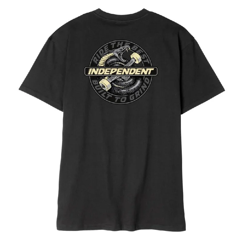 Independent T-Shirt Speed Snake T-Shirt - Black-- Solid Print Embellished