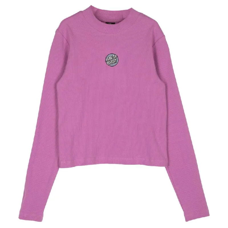 Santa Cruz Womens L/S T-Shirt Other Dot Em Mock Neck L/S Top - Mindful Mauve-- Wool Fabric Cashmere Fabric Tweed Fabric Santa Cruz Womens L/S T-Shirt Other Dot Em Mock Neck L/S Top - Mindful Mauve-- Wool Fabric Cashmere Fabric Tweed Fabric