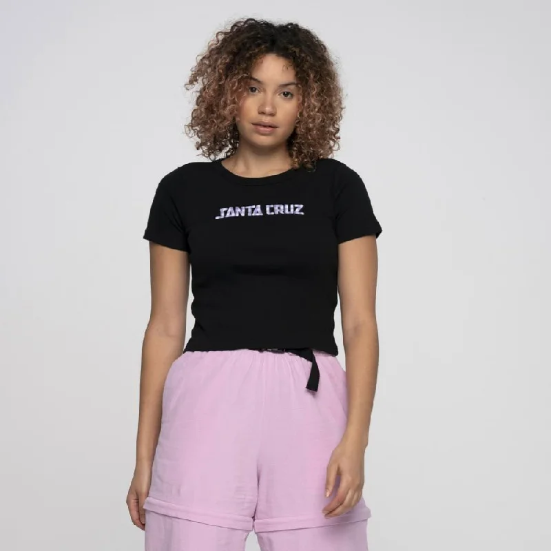 Santa Cruz Womens T-Shirt Gingham Arch Strip T-Shirt - Black-- Faux Fur Fabric Real Fur Fabric Shearling Fabric Santa Cruz Womens T-Shirt Gingham Arch Strip T-Shirt - Black-- Faux Fur Fabric Real Fur Fabric Shearling Fabric