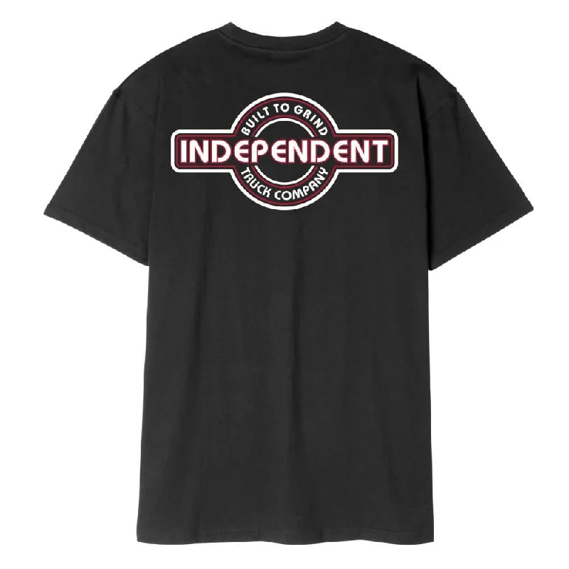 Independent T-Shirt BTG Bauhaus T-Shirt - Black-- Collared T-Shirt Boat Neck A-Line