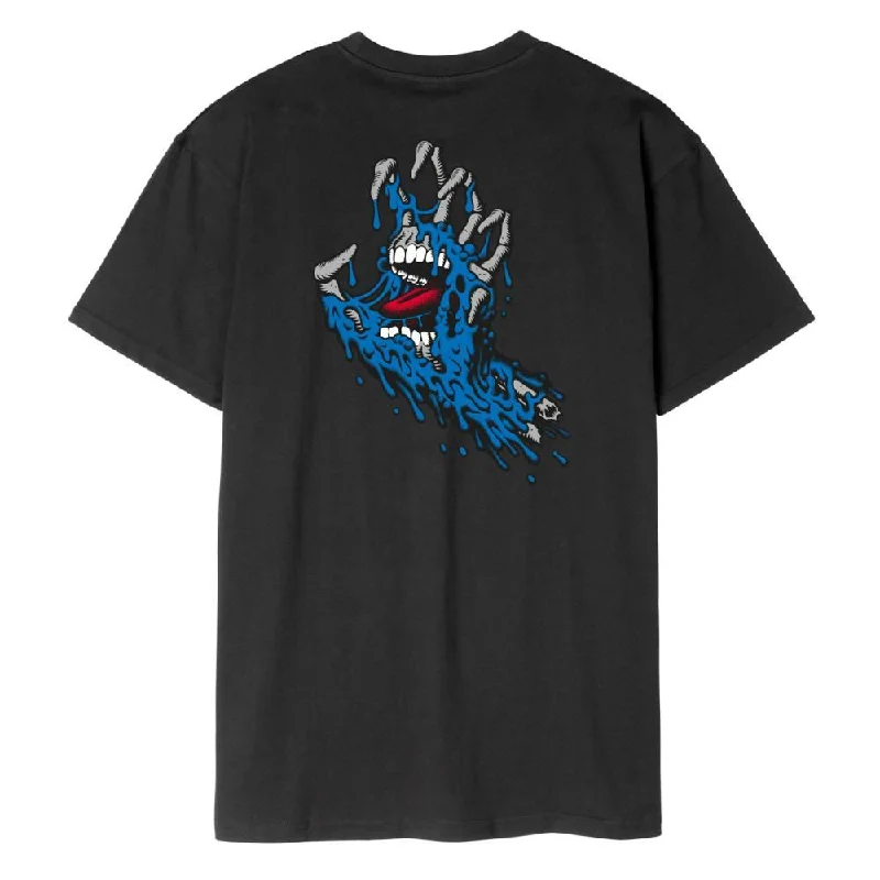 Santa Cruz T-Shirt Melting Hand - Black-- Front Pockets Side Pockets Patch Pockets