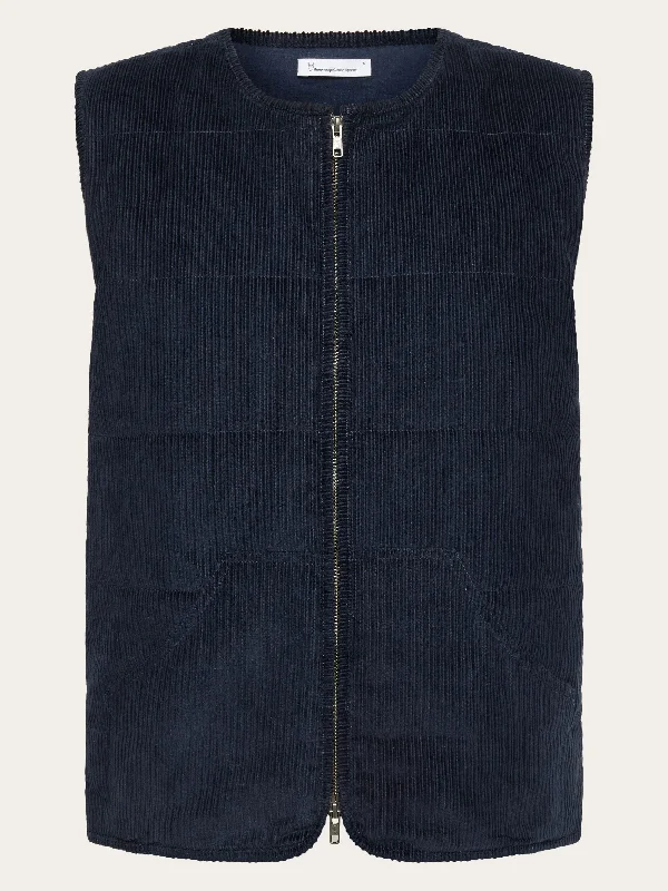 Corduroy overshirt - Night Sky-- Striped Floral Plaid