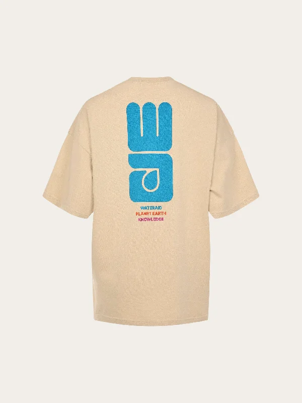 WATERAID big logo oversize t-shirt - Safari-- Lace Blend Ribbed Blend Corduroy Blend