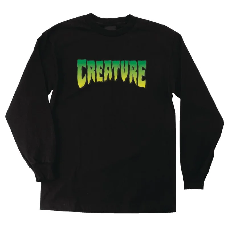 Creature L/S T-Shirt Creature Logo - Black-- Faux Fur Fabric Real Fur Fabric Shearling Fabric Creature L/S T-Shirt Creature Logo - Black-- Faux Fur Fabric Real Fur Fabric Shearling Fabric