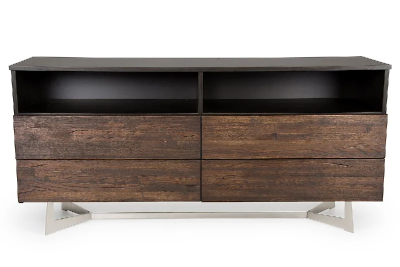 Dark Aged Oak Dresser Or Tv Stand By Homeroots Tunics Velvet soft