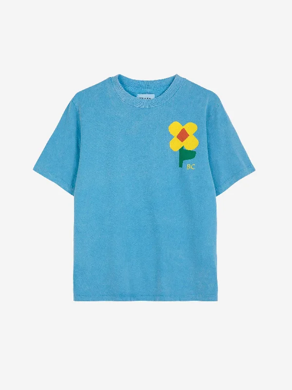 Retro Flower T-shirt-- Seamless Knitted Crochet
