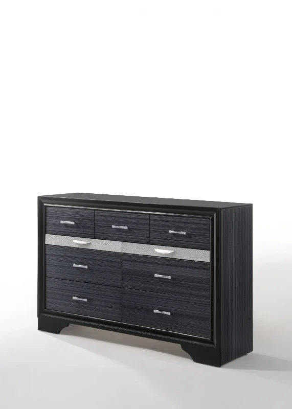 39' Contemporary Black Wood Finish Dresser With 9 Drawers By Homeroots Tunics Favorite customer