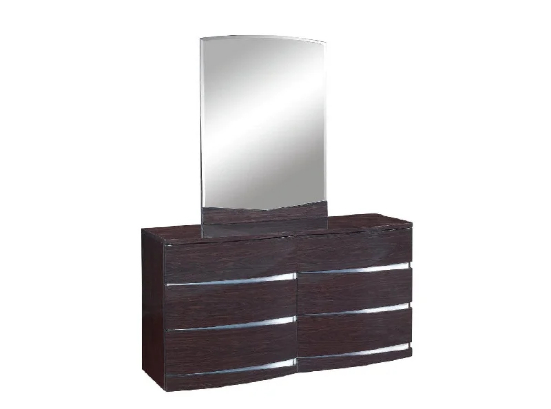 32" Exquisite Wenge High Gloss Dresser By Homeroots Tunics Winter warm