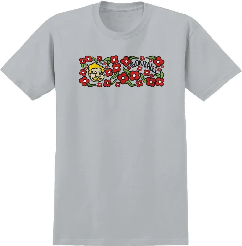 Krooked T-Shirt Sweatpants - Silver-- Ribbed T-Shirt High Neck Heavyweight