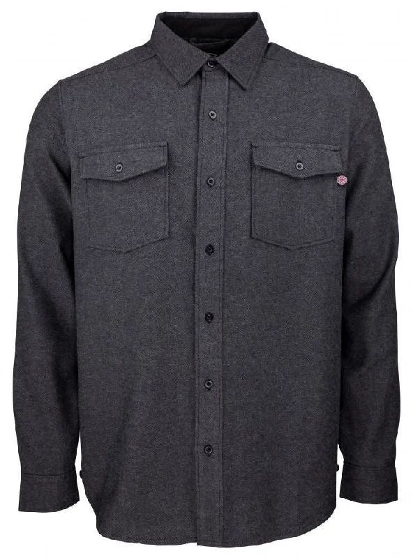 Independent Shirt Chainsaw Shirt - Dark Heather-- Polka Dot Checkered Tartan