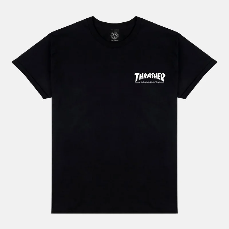 Thrasher T-Shirt Little Thrasher - Black-- Hooded Caped Shawl Collar