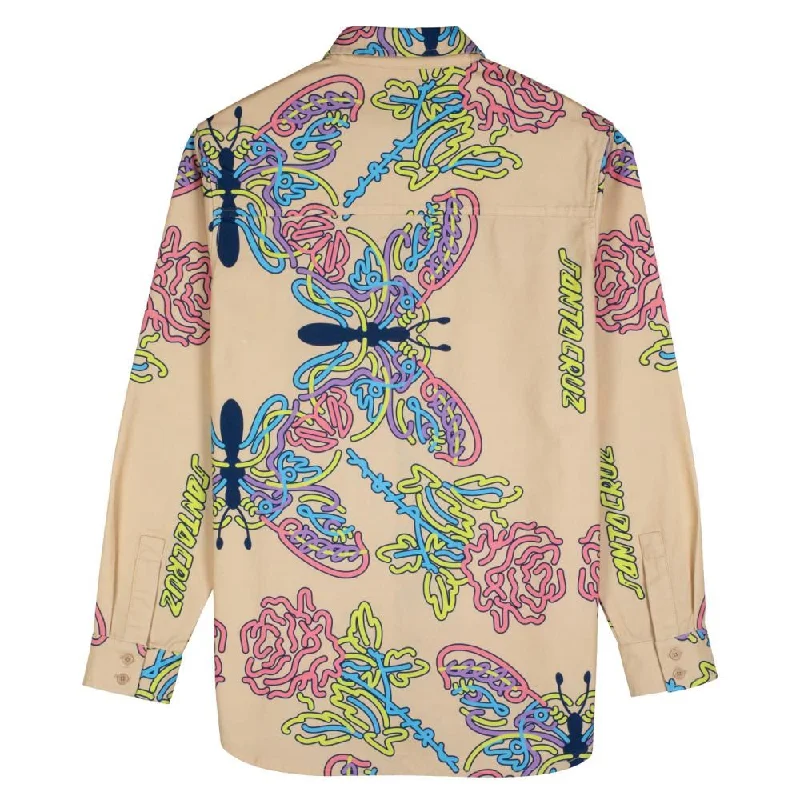 Santa Cruz Womens Shirt Shelby L/S Shirt - Tubular Garden-- Lace Blend Ribbed Blend Corduroy Blend Santa Cruz Womens Shirt Shelby L/S Shirt - Tubular Garden-- Lace Blend Ribbed Blend Corduroy Blend