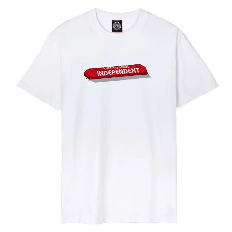 Independent T-Shirt BTG Curb Front - White-- Chenille Blend Fleece Blend Nylon Blend Independent T-Shirt BTG Curb Front - White-- Chenille Blend Fleece Blend Nylon Blend