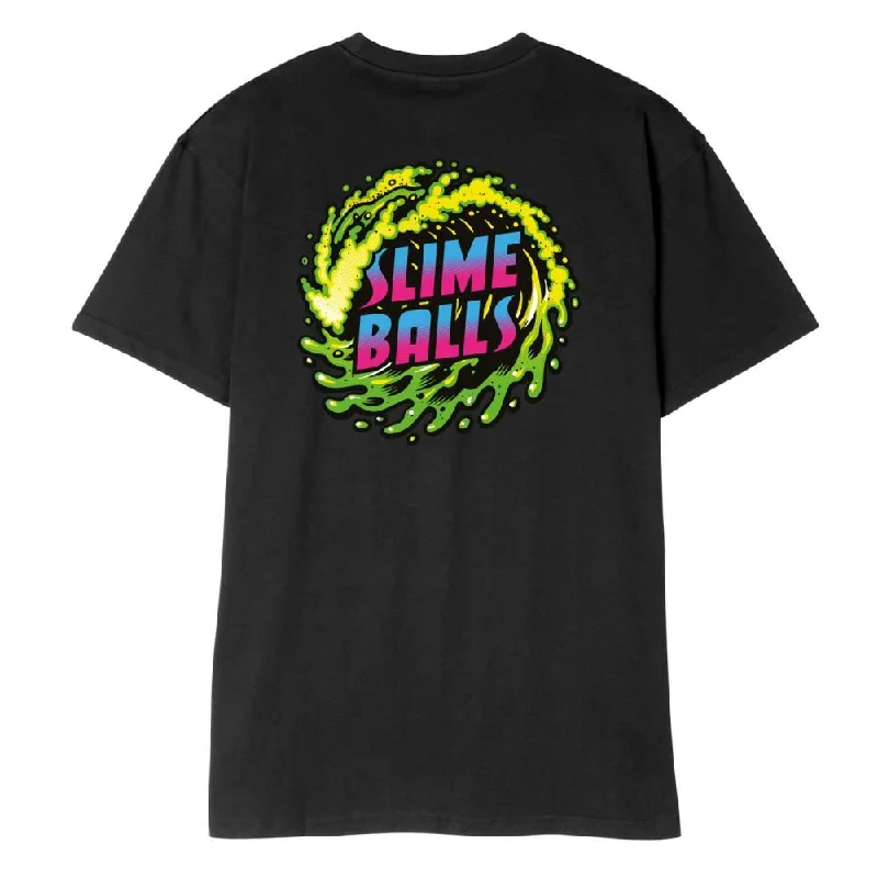 Santa Cruz T-Shirt Slime Wave T-Shirt - Black-- Houndstooth Herringbone Solid