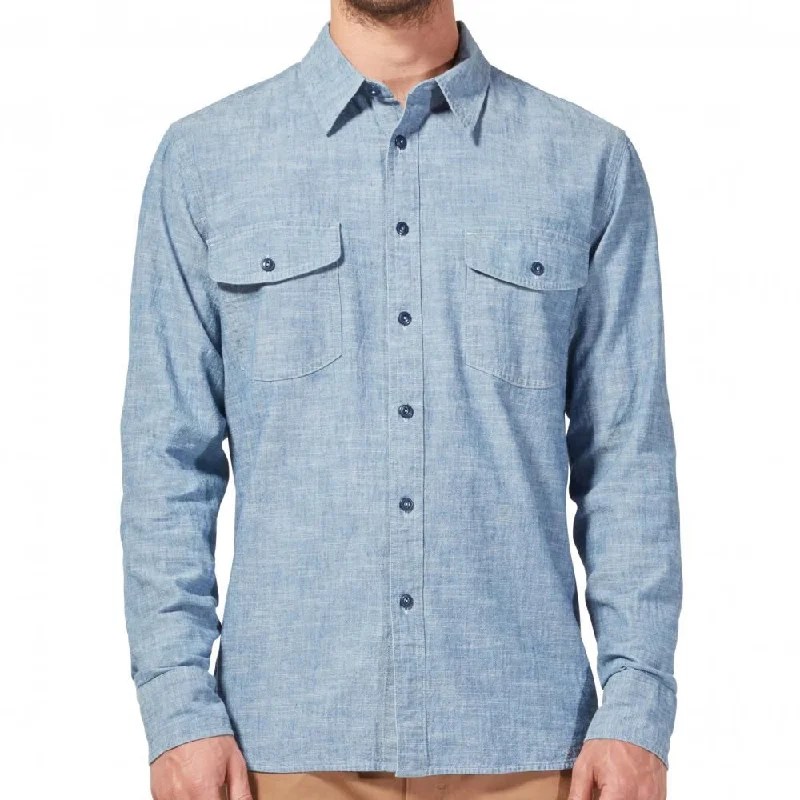 Arbor Shirt Mill 2.0 L/S Shirt - Indigo-- Jersey Fabric Tulle Fabric Batik Fabric