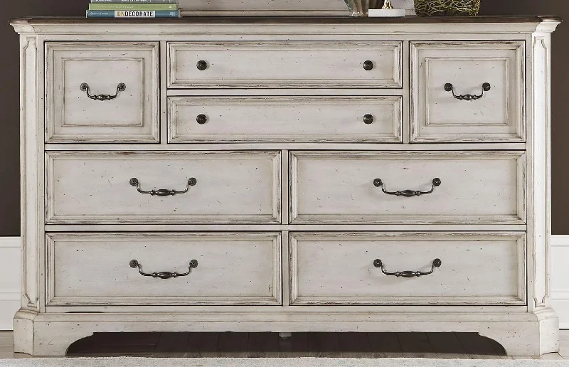 Liberty Abbey Road 8 Drawer Dresser in Porcelain White Tunic Top Casual