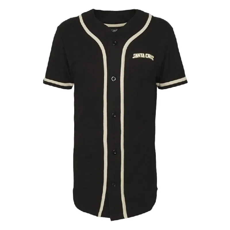 Santa Cruz Shirt Arch Strip Baseball Shirt - Black-- Welt Pockets Slit Pockets Flap Pockets Santa Cruz Shirt Arch Strip Baseball Shirt - Black-- Welt Pockets Slit Pockets Flap Pockets