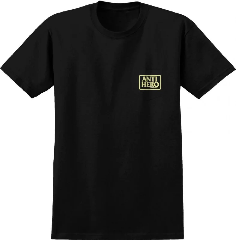 Anti Hero Pocket T-Shirt Reserve - Black / Off White-- Beaded Sequined Faux Fur